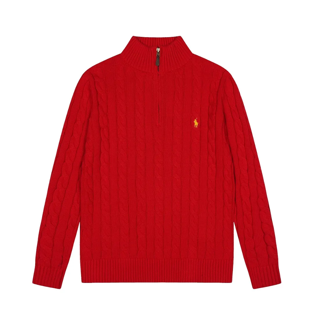 P250 Top quality" Style number: DS014# (not off the shelves all year round) [Ralph Lauren half-zip solid color pony embroidery logo twist knitted sweater] ✅Ralph Lauren half-zip classic basic versatile unisex couple pullover sweater ✅Main supplier platform live broadcast Wholesale entity Replenish when out of stock Not off the shelf ✅ZP quality 1:1 version Scan the code to enter the GF website Counter quality ✅Detailed quality The only one in Guangzhou Imported quality cotton yarn, focusing on high-end, cost-effective, good quality needless to say ✅The version is restored to the original order, the maximum size can be worn up to 200 pounds, loose, comfortable and stress-free ✅The upper body is simple and easy to match, ootd must-have style, good-looking clothes are never picky, a must-have wardrobe recommendation Size: S-XL Color: Navy blue milk white black pure white gray khaki light blue yellow pink olive green red blue label red gold label